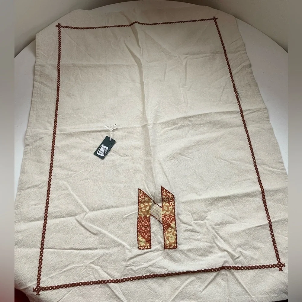 NWT Urban Outfitters Patchwork Monogram ‘N’ Tea Towel
